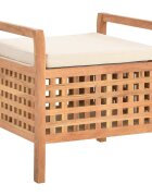 vidaXL Пейка за съхранение 49x48x49 см орех масив