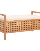 vidaXL Пейка за съхранение 93x49x49 см орех масив