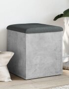 vidaXL Пейка за съхранение бетонно сив 42x42x45 см инженерно дърво