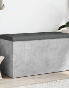 vidaXL Пейка за съхранение бетонно сив 82x42x45 см инженерно дърво