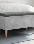 vidaXL Пейка за съхранение бетонно сив 82x42x46 см инженерно дърво