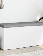 vidaXL Пейка за съхранение бяла 102x42x45 см инженерно дърво