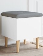 vidaXL Пейка за съхранение бяла 42x42x46 см инженерно дърво