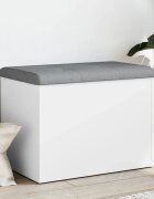 vidaXL Пейка за съхранение бяла 62x42x45 см инженерно дърво
