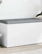 vidaXL Пейка за съхранение бяла 82x42x45 см инженерно дърво