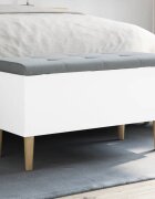 vidaXL Пейка за съхранение бяла 82x42x46 см инженерно дърво