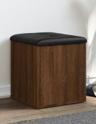 vidaXL Пейка за съхранение кафяв дъб 42x42x45 см инженерно дърво