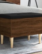 vidaXL Пейка за съхранение кафяв дъб 62x42x46 см инженерно дърво