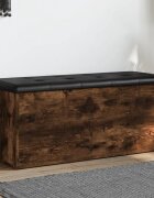 vidaXL Пейка за съхранение опушен дъб 102x42x45 см инженерно дърво