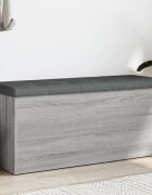 vidaXL Пейка за съхранение сив сонома 102x42x45 см инженерно дърво