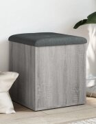 vidaXL Пейка за съхранение сив сонома 42x42x45 см инженерно дърво
