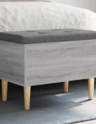 vidaXL Пейка за съхранение сив сонома 62x42x46 см инженерно дърво