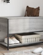 vidaXL Пейка за съхранение сив сонома 70x425x47 см инженерно дърво