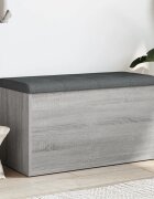 vidaXL Пейка за съхранение сив сонома 82x42x45 см инженерно дърво