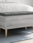 vidaXL Пейка за съхранение сив сонома 82x42x46 см инженерно дърво