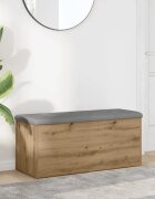 vidaXL Пейка за съхранение занаятчийски дъб 102x42x45 см инженерно дърво