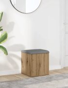 vidaXL Пейка за съхранение занаятчийски дъб 42x42x45 см инженерно дърво