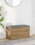 vidaXL Пейка за съхранение занаятчийски дъб 82x42x45 см инженерно дърво