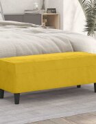 vidaXL Пейка жълта 100x35x41 см кадифе