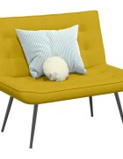 vidaXL Пейка жълта 110x74x84 см кадифе