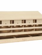 vidaXL Пилешка гнездилка 4 отделения 106x40x59 см бор масив