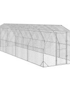 vidaXL Пилешки бяг 25x10x225 m Поцинкована стомана