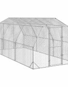 vidaXL Пилешки бяг 25x6x225 m Поцинкована стомана