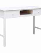 vidaXL Писалище бяло 110x45x76 см дърво