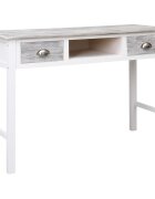 vidaXL Писалище сиво 110x45x76 см дърво