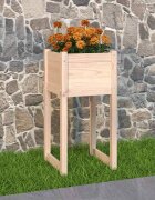 vidaXL Плантер 40x40x81 см борово дърво масив