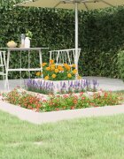 vidaXL Плантер бяла 80x80x27 см борово дърво масив