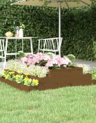 vidaXL Плантер меденокафяв 110x110x27 см борово дърво масив