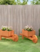 vidaXL Плантери колички 2 бр 47x15x19 см масивна ела