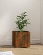 vidaXL Плантерна кутия Опушен дъб 40x40x40 см инженерно дърво
