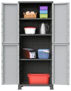 vidaXL Пластмасов шкаф 68x39x1715 см