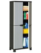 vidaXL Пластмасов шкаф 68x39x1715 см ратанов дизайн