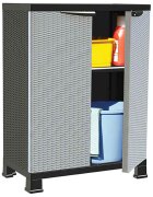 vidaXL Пластмасов шкаф 68x39x92 см ратанов дизайн