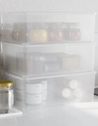 vidaXL Пластмасови кутии за съхранение 3 бр 10 л стифиращи