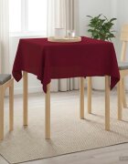 vidaXL Плат за маса 5 бр. Квадратна Виненочервен 90 x 90 cm Полиестер
