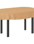 vidaXL Плат за маса 5 бр. Овална Бежово 130 x 180 см