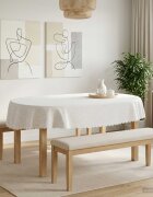 vidaXL Плат за маса 5 бр. Овална Бяло 130 x 180 см