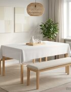 vidaXL Плат за маса 5 бр. Правоъгълна Бяло 110 x 180 см Полиестер