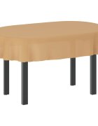 vidaXL Плат за маса Овална Бежово 130 x 220 см Полиестер