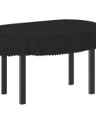 vidaXL Плат за маса Овална Тъмносиво 130 x 220 см
