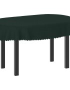 vidaXL Плат за маса Овална Тъмнозелено 130 x 220 см