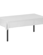 vidaXL Плат за маса Правоъгълна Бяло 140 x 220 cm Полиестер