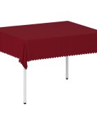 vidaXL Плат за маса Правоъгълна Виненочервен 110 x 140 см