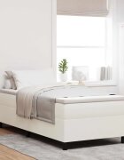 vidaXL Платформено легло Крем 80 x 200 cm Кордюрова тъкан