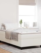 vidaXL Платформено легло Крем 90 x 200 cm Кордюрова тъкан