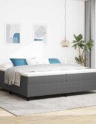 vidaXL Платформено легло Светлосиво 200 x 200 cm Кордюрова тъкан
